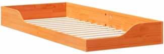 vidaXL Bettrahmen Wachsbraun 100 x 210 cm Massives Kiefernholz 873408