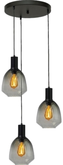 Pendelleuchte Porto 3-flammig Glas Grün-Transparent Ø45cm