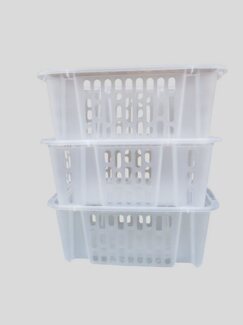 ALPFA Stapelbox 3ER SET Stapelboxen Aufbewahrungsboxen Kunststoffboxen Boxen (Spar-Set, 3 Boxen), stapelbar