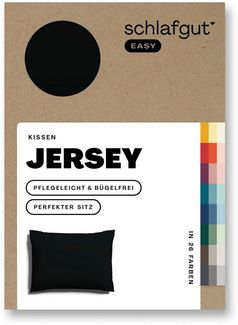 Schlafgut 'Easy' Kissenbezug, Jersey, Off-black, 40x60 cm