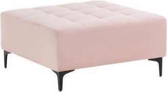 Ottomane ABERDEEN Samtstoff Pastellrosa