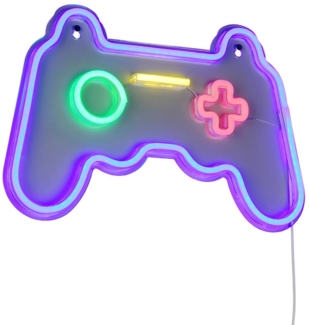 Reality LED Wandleuchte Gamer Controller 41 x 28 cm warmweiß transparent