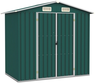 vidaXL Gerätehaus Grün 205x129x183 cm Verzinkter Stahl 46297