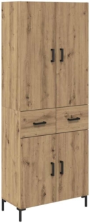vidaXL Highboard Artisan-Eiche 69,5 x 34 x 180 cm Holzwerkstoff 3416059