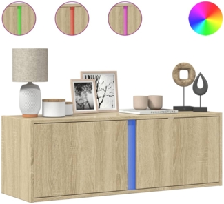 vidaXL TV-Wandschrank mit LED-Beleuchtung Sonoma-Eiche 100x31x35 cm 852266