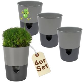 GarPet Kräutertopf 4er Set Kräutertopf Selbstbewässernd Küche Selbstbewässerungstopf 11cm