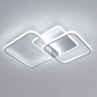 Goeco Deckenleuchte Quadratische LED Acryl-Deckenlampe, 52x38x9cm, 40W, 4500lm, LED Lichtquelle, Kaltweiß, 6500K