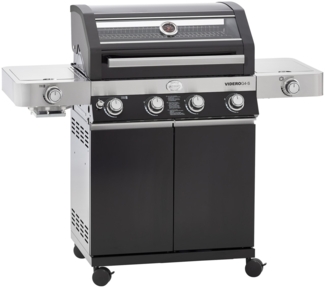 RÖSLE BBQ Gasgrill, Videro G4-S Vario+, schwarz 2024, 117,5 x 57 x 138 cm