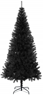 vidaXL Künstlicher Weihnachtsbaum mit Ständer Schwarz 180 cm PVC 321001