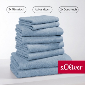 s.Oliver Handtuch Set s.Oliver, Premium Qualität, 600 gr/m², Walkfrottier (Set, 8-St), 2 Gästetücher 30x50, 4 Handtücher 50x100, 2 Duschtücher 70x140
