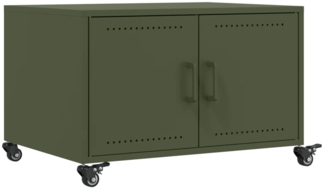 vidaXL Couchtisch Olivgrün 68x50x43,5 cm Stahl 846690