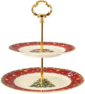 Seltmann Weiden Marieluise Elfenbein Weihnachtsnostalgie Etagere 2-teilig