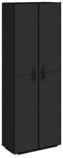 vidaXL Schuhschrank Schwarz 60x30x166 cm Stoff 282463