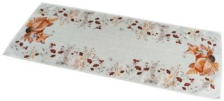 matches21 HOME & HOBBY Tischdecke Tischläufer COCO mit Fuchs Druck Herbst-Deko Polyester 40x90 cm (1-tlg), Pflegeleicht & waschbar bei 30 °C