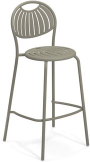 2er Set Coupole Barhocker grau