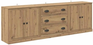 vidaXL Sideboards 3 pcs Altholz 210 x 35,5 x 67,5 cm Holzwerkstoff 3402647