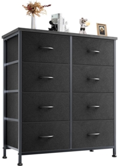 DUMOS Schubkastenkommode Kommode mit Schubladen, Ablageschrank aus Stoff Schubladenschrank (für Schlafzimmer, Wohnzimmer, Kinderzimmer, Flur, Aufbewahrungsschrank), mit Metallgestell Schubladen aus Stoff