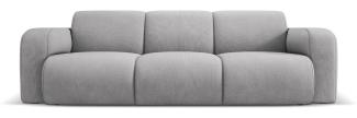 Micadoni Boucle Sofa Molino 3-Sitzer Strukturierter Stoff Hellgrau