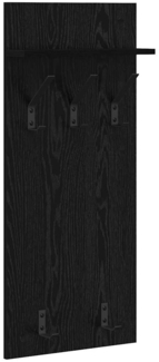 vidaXL Wandmontierter Kleiderständer mit Regal Schwarz Eichen-Optik 874452