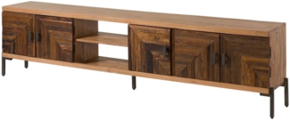 Massivmoebel24 TV-Board (Altholz 240x40x63 natur lackiert LYON #121)