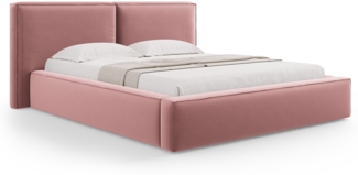 Micadoni Bett Jodie Samtstoff Rosa 160x200