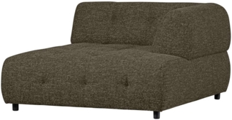 Modulsofa Louis Chaiselongue aus grobmaschigen Stoff Rechts, Grün