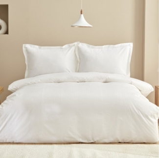 Karaca Bettwäsche Karaca Home Uniq 100% Baumwolle Sateen Doppel Bettbezug Set Weiß