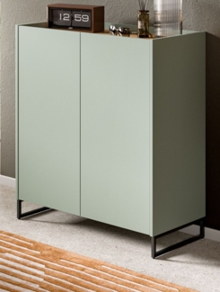 Schuhschrank Borga in salbei und Eiche 90x97 cm