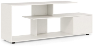COSTWAY TV-Schrank bis zu 55 Zoll, mit Ablageflächen & Schrank, 152x38x58,5cm