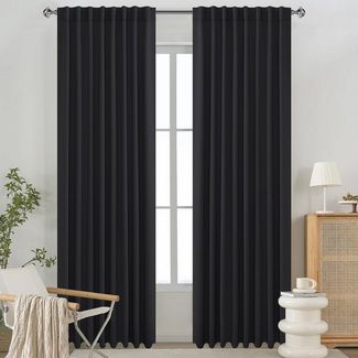 Sunicol Gardine Blickdicht Vorhang Thermo Verdunkelungsvorhang Kräuselband Dekoschal (2 St), Verdunklungsvorhänge mit Ösen Schlafzimmer Wärmeisolierend