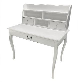 Schreibtisch Sekretär WHITE im Shabby-Chic Stil Sekretär Bürotisch Mahagoni