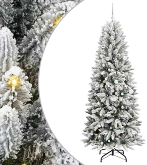 vidaXL Künstlicher Weihnachtsbaum mit 300 LEDs Weiß 78 x 78 x 210 cm 3396062