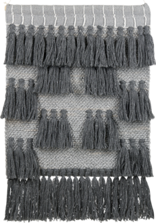 Wandbehang JIWA Baumwolle 106 cm Grau