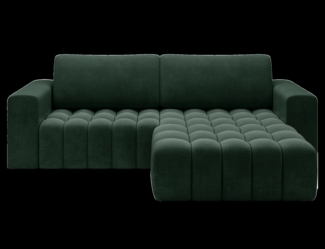 Eltap 'Bonett' Ecksofa mit Schlaffunktion, 92 x 175 x 250 cm, Dunkelgrün, Rechts