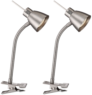 2x LED Klemmlampe, Flexo-Arm, max. Höhe 38 cm, NUOVA