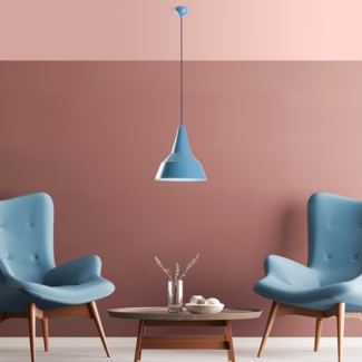 Kronleuchter, 'Saglam', 131 x 35 x 35, Hellblau