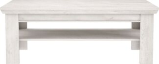 FORTE Kashmir Club Tisch, Holzwerkstoff, Weiß/Beige, 120,6 x 45,3 x 60,4 cm