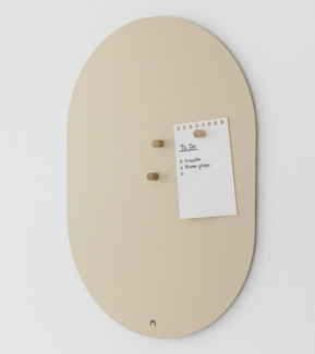 Metallbude Magnettafel TAVO, hochwertiges ovales Magnetboard, Notitztafel, pulverbeschichtet