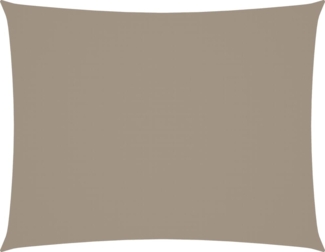 vidaXL Sonnensegel Oxford-Gewebe Rechteckig 6x8 m Taupe 135443