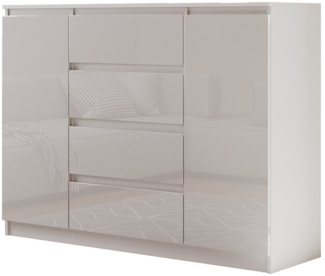 Beautysofa Kommode mit vier Schubladen LEMON, Breite: 120cm oder 140cm, viele Farbvarianten, mit 4 Schubladen