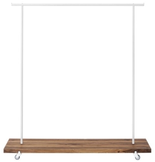 Kleiderstange Nussbaum 01 L 150 x 40 x 160 weiß