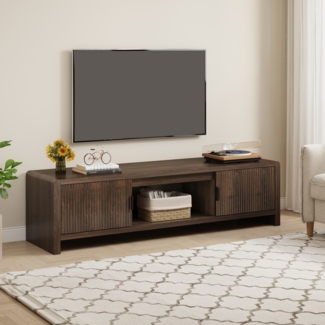 Fernsehschrank Lukkodso 150x40x40 cm Walnussoptik [en. casa]