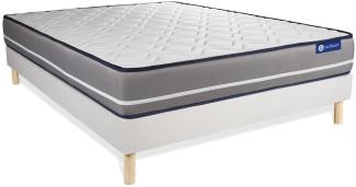 Actimemo pur Matratze 120x200 cm + Bettgestell mit Lattenrost, Härtegrad 4, Memory-Schaum, Höhe : 20 cm