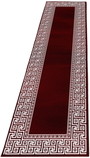 Kurzflor Teppich Paolo Läufer - 80x300 cm - Rot