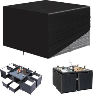RICHIE Cube Gartenmöbel Abdeckung 135 x 135 x 71 cm 420D Heavy Duty wasserdicht