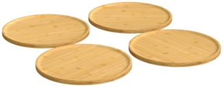 vidaXL Pizzateller 4 Stk. Ø32x1,5 cm Bambus 352769