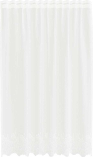 vidaXL Spitzenvorhang mit Vorhängen Weiß 150x245cm Polyester 4107757