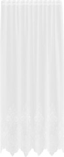 vidaXL Spitzenvorhang mit Vorhängen Floral Weiß 245x150cm Polyester 4107757