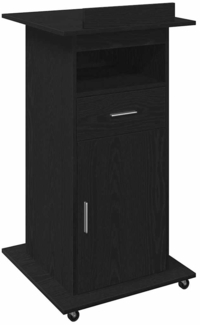 vidaXL Podium Schwarz Eichen-Optik 55 x 55 x 107 cm Holzwerkstoff 862299