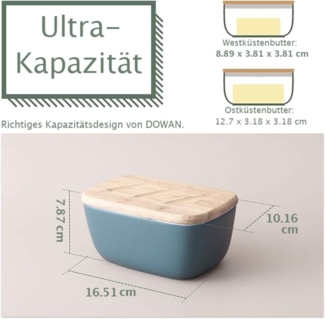 Dowan Butterdose DOWAN 16,5 cm Große Butterdose - Keramik-Butterdose mit Deckel, Haze B